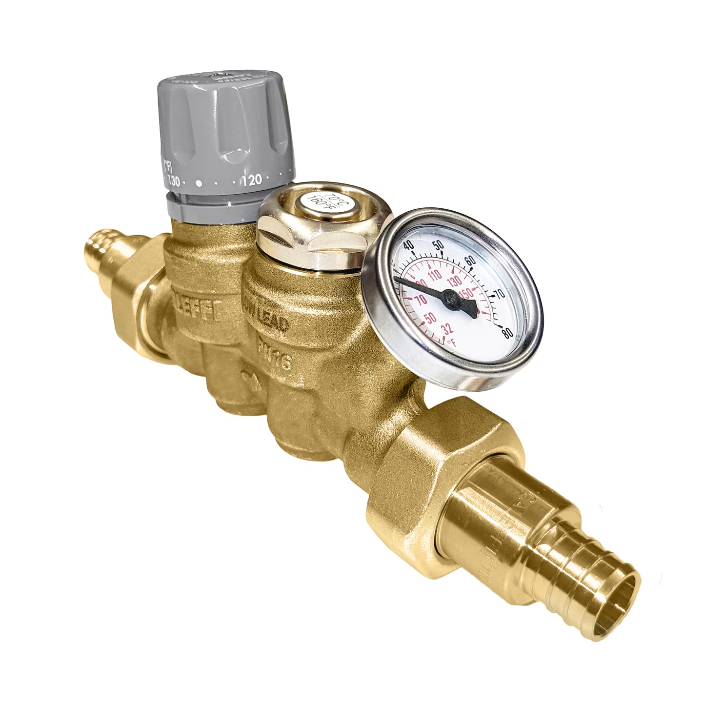 116240AC 007* Caleffi 1/2" PEX Crimp Union ,160 F Bypass, Isolation Valve ThermoSetter. 1162, 1166.