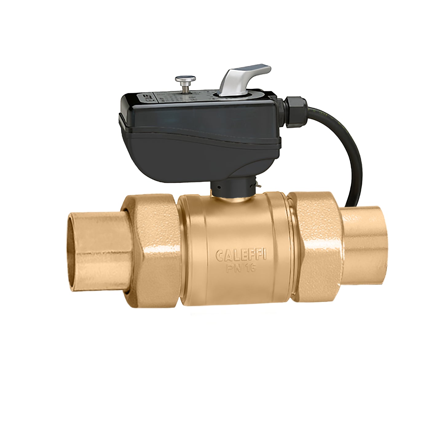 638094A 109 Caleffi 2" Sweat Union. 2-Way High Flow Motorized Ball Valve.