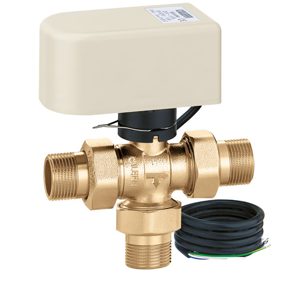 644366A 3BY Caleffi 1" Press Union. 3-Way-Bypass Motorized Ball Valve.