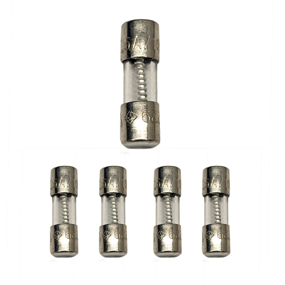 NA10342 Caleffi ZSR, Z-One Relay Spare Fuse Package Of 5, 5 Amp Slow Blow