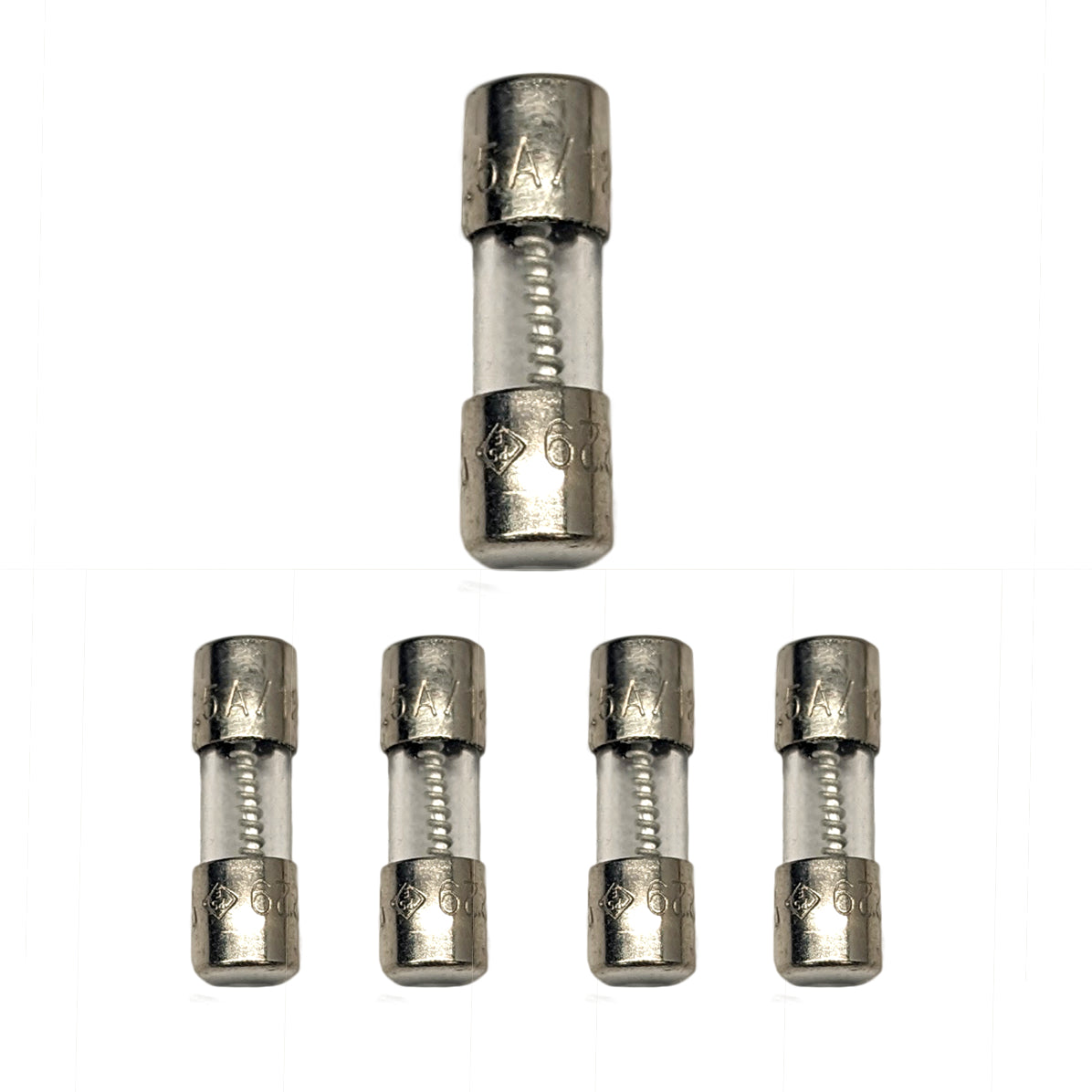 NA10342 Caleffi ZSR, Z-One Relay Spare Fuse Package Of 5, 5 Amp Slow Blow