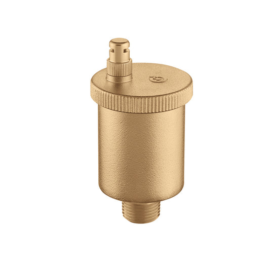 502113A Caleffi 1/8" MNPT Automatic Air Vent With Service Check, Anti Drip Cap.